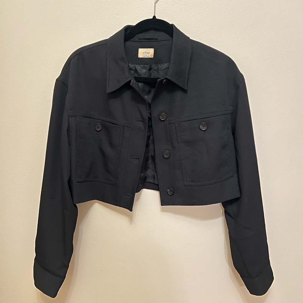 Wilfred Cropped Jacket in Black